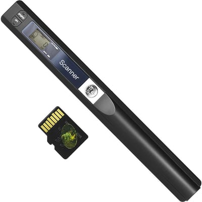 Draagbare handheld draadloze scanner A4-formaat 900DPI JPG/PDF-formaat LCD-scherm met bescherming zwart