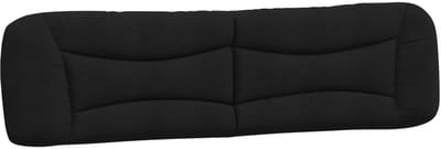 Hoofdbordkussen - Kussen hoofdeinde - Bedcomfort Verhoging - Wasbare Stofhoes - 200 cm Breed - Zwart