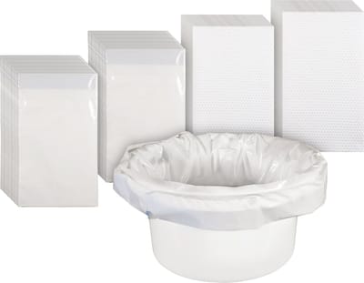 Aidapt Toiletemmer zakken - Absorberende pads doos van 50 stuks - Wit