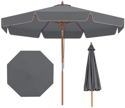 Grijze Parasol – Waterdicht & UV-beschermend – Kantelbaar & Verstelbaar – Luxe Zweefparasol voor Tuin - Balkon of Terras – Weerbestendig