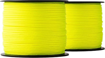 Sterk Gevlochten Nylon Touw (2mm) - Fluorescerend Geel voor Bouw en Tuin