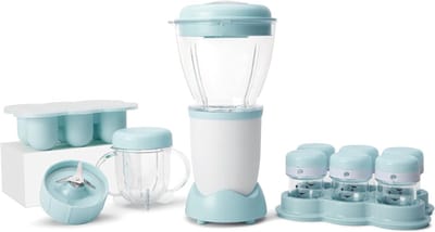 MIRA®Stoomkoker baby - Stomer en Blender - 6-in-1 Multifunctionele Baby Cooker - blauw - 32cm x 30cm x 15cm
