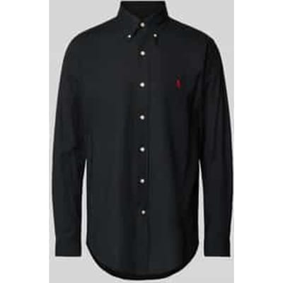 Custom fit vrijetijdsoverhemd met logostitching