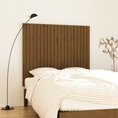 vidaXL - Wandhoofdbord - 127,5x3x110 - cm - massief - grenenhout - honingbruin