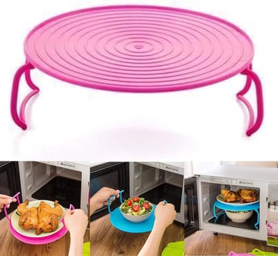 Magnetron Stoomrek - Oven Plank - Gelijk Tijd Koken - Stapelbaar Ontwerp - 23.5 x 8.3 cm - Roze