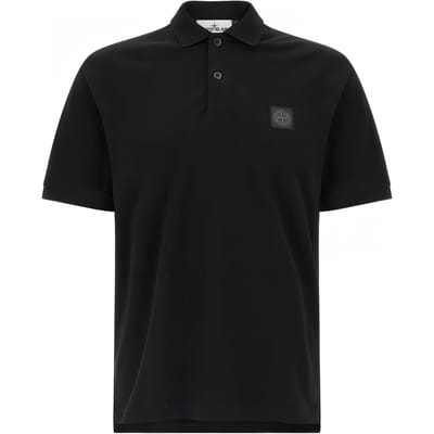 STONE ISLAND Geborduurd Knoopje Korte Mouw Polo Shirt Heren tops L1S152200002S0F39-V0029 L black