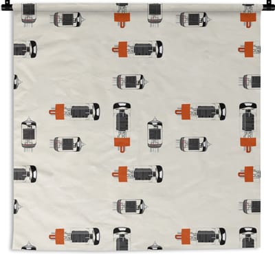 Wandkleed - Wanddoek - Vintage - Lamp - Patronen - 180x180 cm - Wandtapijt