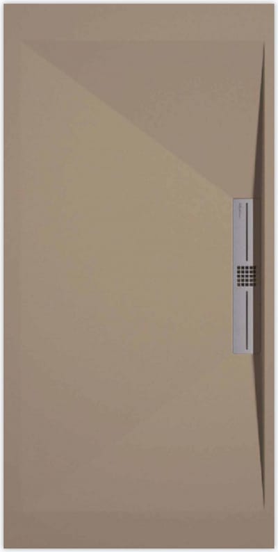 Sanifun douchebak Stone Side Moka Smooth 1300 x 700 S