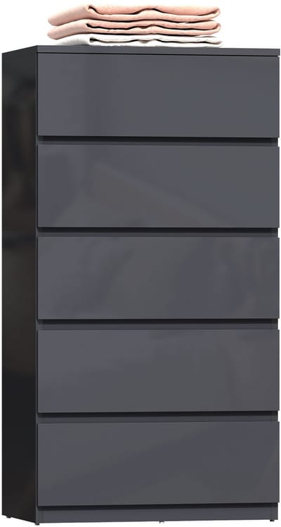 HOMCOM Ladekast - Spaanplaat - 53x34x100cm - Grijs