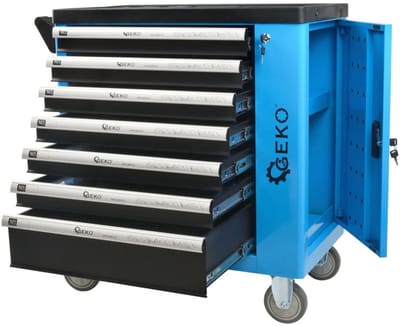 GEKO Gereedschapswagen - 7 lades - 243-delige set - Stalen frame - Poedercoating