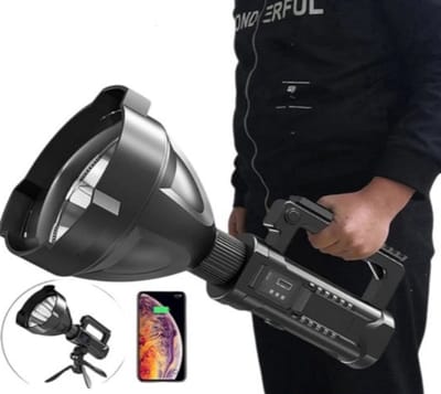 P90 Professionele Draagbare Krachtige Led Zaklamp - 1000m Reikwijdte Met Draagbeugel Handvat - 100.000 Lumen Zoeklicht - Usb Oplaadbare Spotlight - IPX6 Waterdichte Looplamp