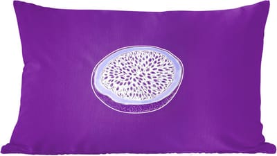 Sierkussens - Kussentjes Woonkamer - 60x40 cm - Passievrucht - Zaadjes - Paars - Minimalistisch