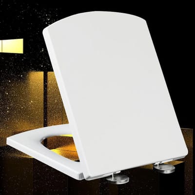 Toiletzitting - Bril Deksel - Badkamer Verbetering - Zacht Sluitend - 37x47cm - Wit