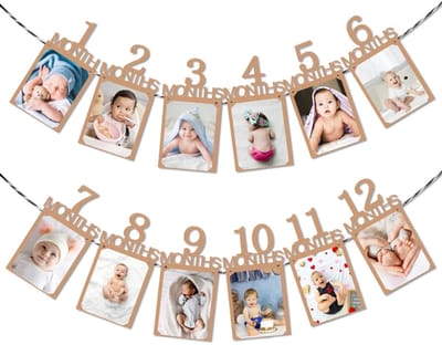 Slinger Eerste Verjaardag - Foto Slinger - 12 maanden - Baby 1 Jaar - Party - Versiering - Happy Birthday - Foto Slinger - Mijlpaal