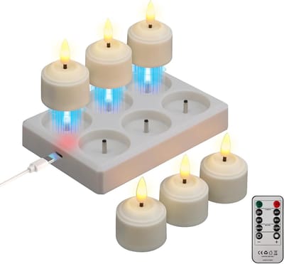 Theelichtjes op Batterijen - Waxinelichtjes Oplaadbaar - Kaarsen LED op Batterij - Tafellicht