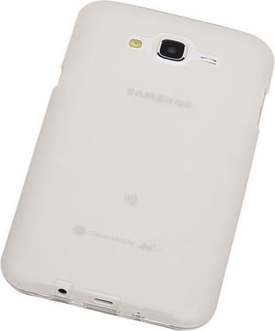 Samsung Galaxy J5 TPU Hoesje Transparant Wit � Back Case Bumper Hoes Cover