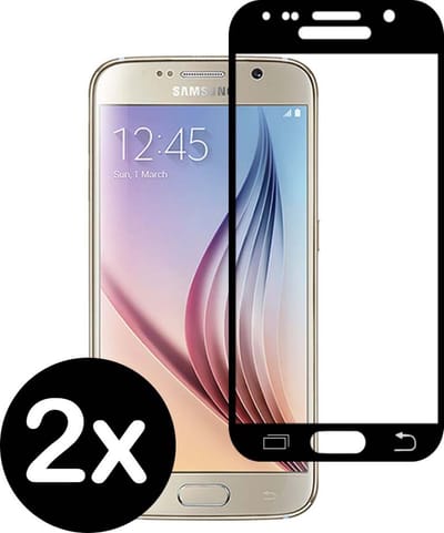 Smartphonica Screenprotector voor Samsung Galaxy S6 Edge van glas - 2 stuks geschikt voor Samsung Galaxy S6 Edge