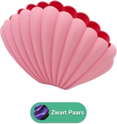 Marella organische vaas – Decoratieve vaas - Zwart / Paars - 3d geprinte vaas – geschikt voor droogbloemen - :hoogte: