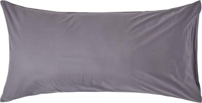 Homescapes Kussensloop 50x90 cm – Donkergrijs – 100% Egyptisch Perkal Katoen – 200 TC