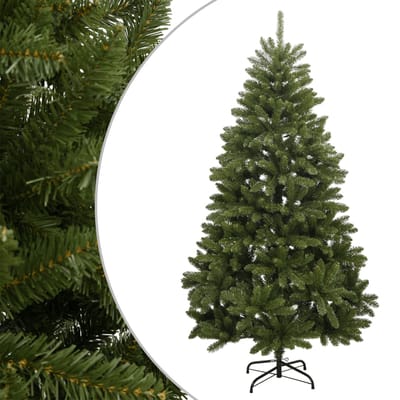 vidaXL - Kunstkerstboom - met - scharnieren - en - standaard - 210 - cm - groen