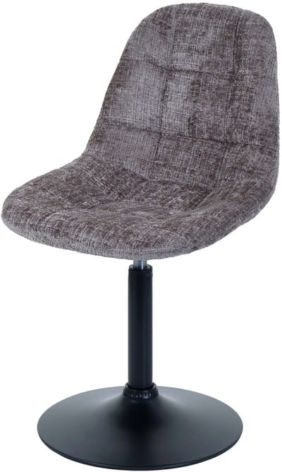 Eetkamerstoel MCW-A60, keukenstoel Stoel Draaistoel, staal MVG Stof/textiel Chenille (465 g/m²) ~ bruin