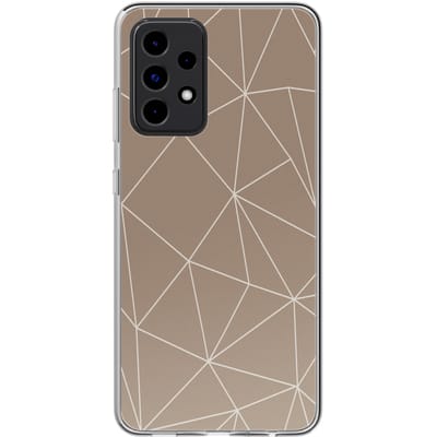 imoshion Hoesje - Geschikt voor Samsung Galaxy A52 (4G) / A52s / A52 (5G) - Design hoesje - Graphic Lines Beige