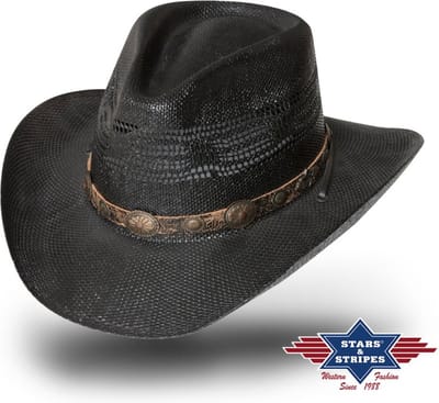 Westernhoed Strohoed Stars&Stripes zomerhoed FRESNO mt S