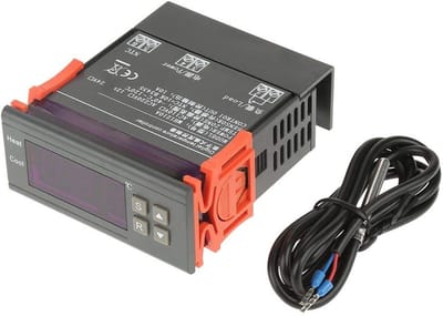 Dailygoody - Digitaler Temperaturregler - Mini-LED-Thermostat - Compact - Temperatuurregeling - Voor verwarming en koeling - 12V - Geschikt voor diver