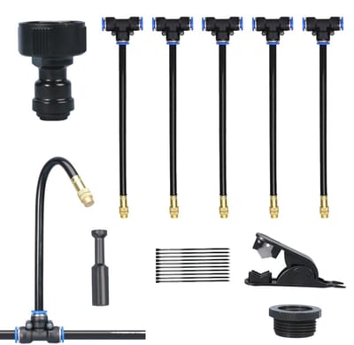 Sproeiersysteem - Automatische bewatering - Tuinonderhoud - 360 graden buigbaar - 20x4x2cm - Zwart