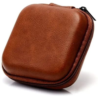 USB Data Kabel Opbergtas Leer Oortelefoon Headset Hoes Beschermer Mini Draagbaar Rits Koptelefoonhoes Oordopjes Etui Doos
