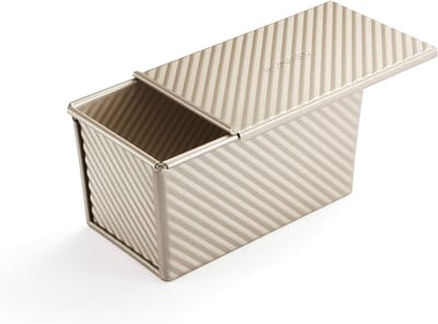 Pullman Broodpan met Deksel - Non Stick Alumium Goud voor Perfect Geroosterd Brood 450g