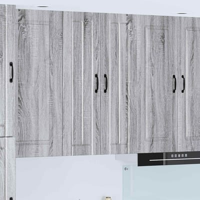 vidaXL - Wandkast - LUCCA - Grijs - sonoma - 60 - x - 31 - x - 100 - cm - Bewerkt - hout