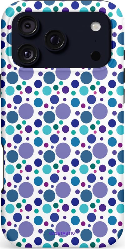 Casetastic hoesje geschikt voor Apple iPhone 17 Pro Max - MagSafe - Dubbellaagse bescherming - Bubble blauw - Fashion Case - Wit Lavendel Blauw Mintgroen