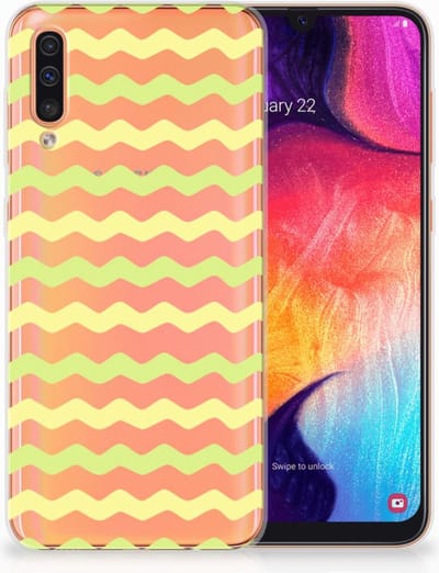 Samsung Galaxy A50 TPU bumper Waves Yellow