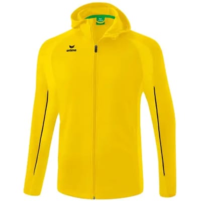 Erima Liga Star Trainingsjack Met Capuchon Kinderen - Zwart / Geel | Maat: 116
