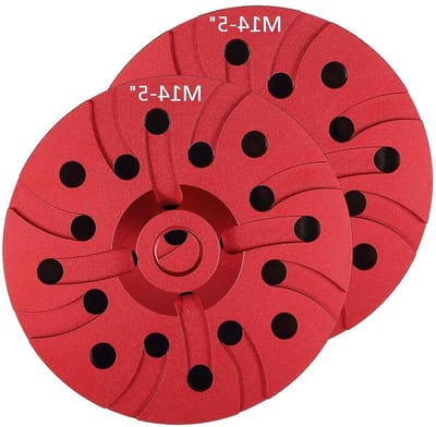 Klittenband schuurschijf - Schuurplaat polijstmachine - Metaal hout polijsten - Flexibel slijtvast - 5 Inch - Rood