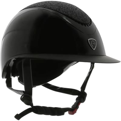 EQUITHEME WINGS SHINY VEILIGHEIDSHELM MET MIPS Zwart-zwart