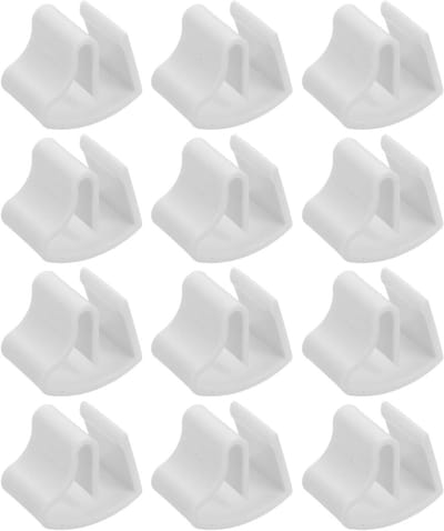 Gordijnhaken - Plissé haken - Vensterdecoratie - Stevig kunststof - 12 stuks - Wit