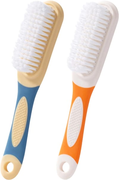 QTTVBTNA – 2 Stuks Schoenborstel Zacht - Schoenborstel - Sneaker Reinigingsborstel Met Ophanglus - Voor Schoenen Kleding en Huishoud Reiniging - Duurzaam Borstel Voor Vuilverwijdering - Praktisch Herbruikbaar Schoonmaak Accessoire