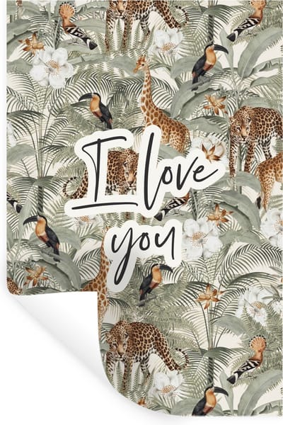 Muurstickers - Sticker Folie - Liefde - Quotes - Koppel - I love you - Spreuken - 20x30 cm - Plakfolie - Muurstickers Kinderkamer - Zelfklevend Behang - Zelfklevend behangpapier - Stickerfolie
