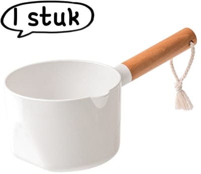 1 stuk - Waterlepel - Keukenschep, huishoudlepel met verdikte lange steel - Kunststof multifunctionele, verdiepte waterlepel - Wit