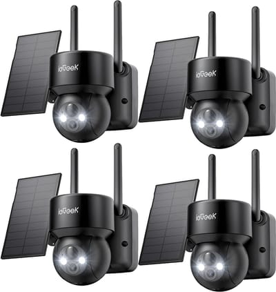 ieGeek Superior Beveiligingscamera Buiten – 2K HD 3MP - Buiten Camera Met Nachtzicht – Buitencamera - Bewakingscamera voor Buiten - Met WiFi en APP - 4 Stuks