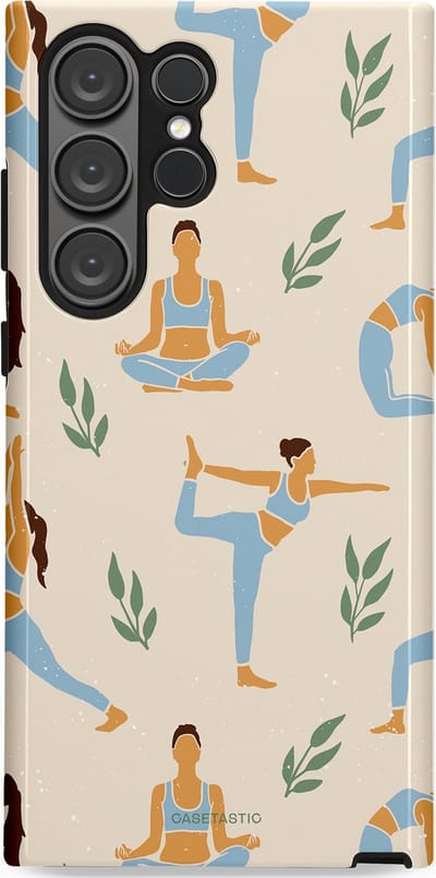 Casetastic Hoesje Geschikt voor Samsung S23 Ultra - Stijlvolle Beschermende Duo-layer Case - Yoga zen