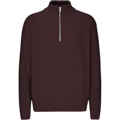 Pull met 1/4 rits Colorful Standard Merino