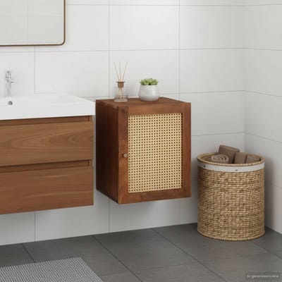 vidaXL - Badkamerkast - Bruin - 38 - x - 33,5 - x - 48 - cm - Bewerkt - hout