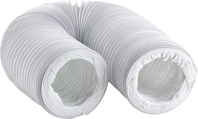 Afvoerslang - Wit - Ø 125 mm / 1 m - Flexibele PVC Slang voor Airconditioning en Afzuigkappen