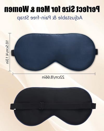 Zijde Slaapmasker voor Dames en Heren - 100% Mulberry Zijde, Zacht en Ademend - Anti-Wrinkle Oogmasker voor Thuis en Reizen - Perfect Cadeau voor Valentijnsdag en Koppels