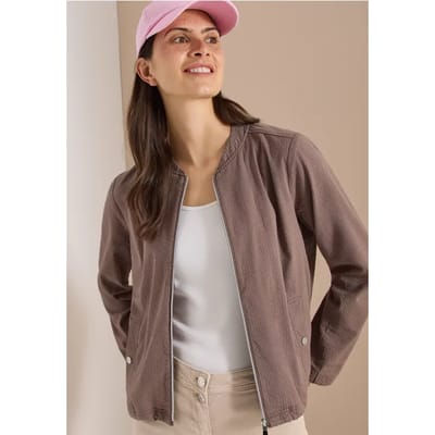 Blouson in seersucker kwaliteit met rits