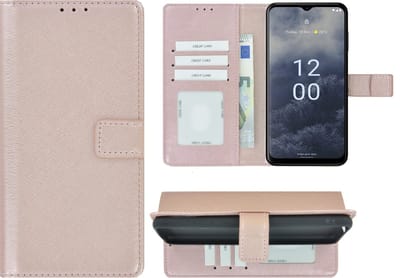 MoDo hoesje Geschikt voor Nokia G60 - Kunstleer Book Case - Rose goud