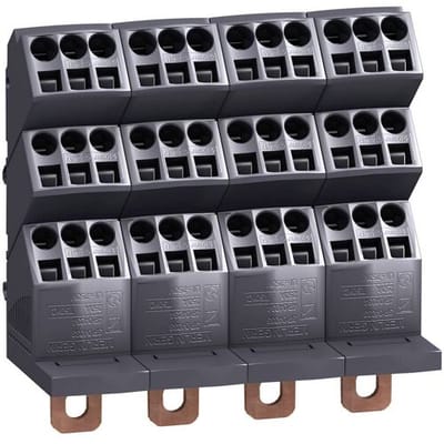 Schneider Electric LVS04034 Verdeelblok Met montageplaat 1 stuk(s) Piece